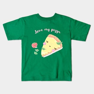 love my pizza Kids T-Shirt